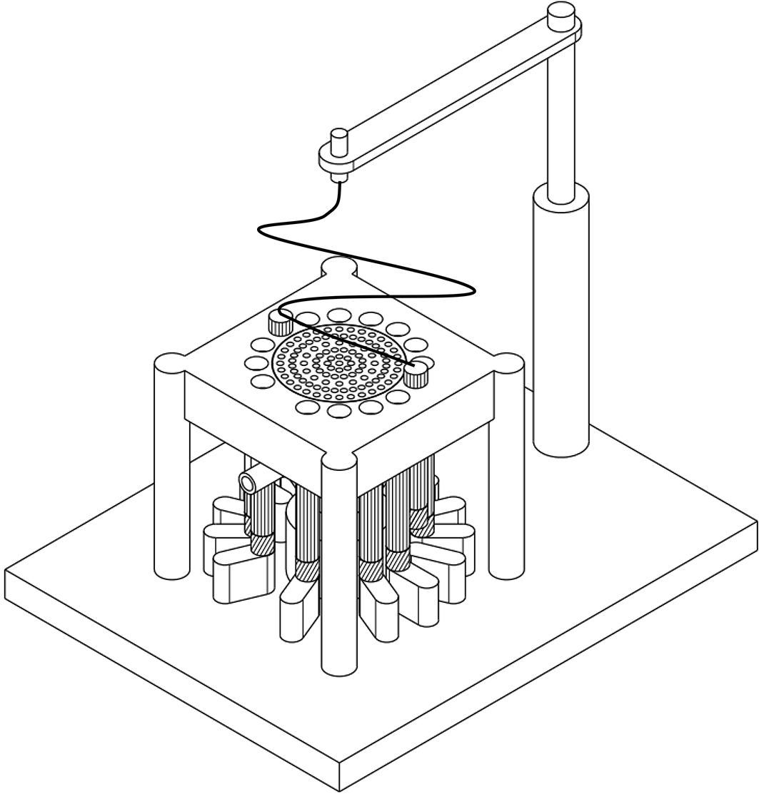 Electrospinning system for large-scale manufacturing of aligned 3D fiber matrices